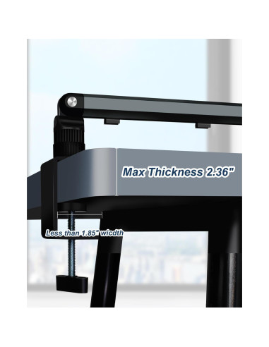 Soporte de escritorio para tabletas YCNEW gris, brazo ajustable 50.8 cm