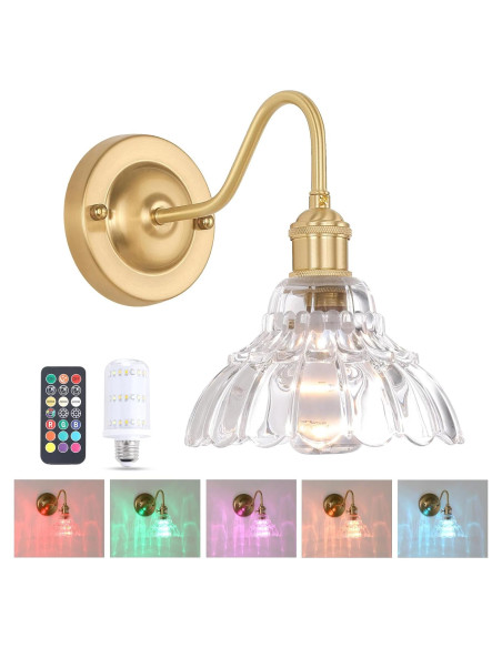 Aplique de Pared Recargable Feelers Lirio Transparente 1 Luz Aplique de Pared Recargable Feelers Lirio Transparente 1 Luz