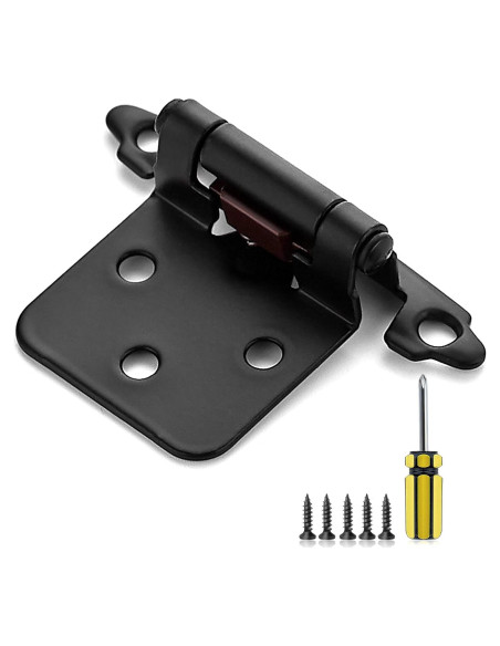 Bisagras de Puerta de Gabinete Ravinte 1/2" Negro Automáticas Bisagras de Puerta de Gabinete Ravinte 1/2" Negro Automáticas