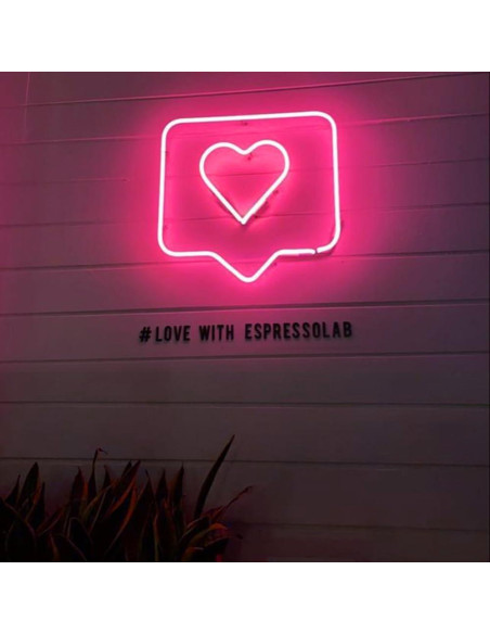 Luz de Neón Rosa Corazón LED YLSZZO 37x31 cm Decorativa Luz de Neón Rosa Corazón LED YLSZZO 37x31 cm Decorativa