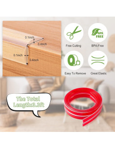 Protector de Esquinas Gioriches 1m Silicona Transparente 2
