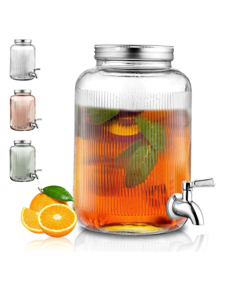 Dispensador de Bebidas de Vidrio Berglander 4 Litros con Grifo Dispensador de Bebidas de Vidrio Berglander 4 Litros con Grifo
