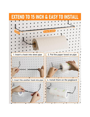 Kit de Accesorios para Tablero de Clavos INCLY 30PCS Organizador