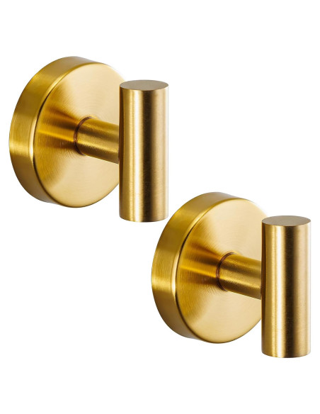 Ganchos de Ventosa Fenas para Baño y Cocina - 2 Unidades Oro Cepillado Ganchos de Ventosa Fenas para Baño y Cocina - 2 Unidades Oro Cepillado