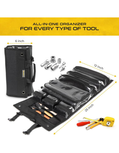 Organizador de Herramientas Plegable Prestagon RTB001EMB 7 Bolsillos