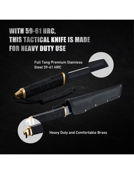 Cuchillo Táctico Leopcito 11.5" Acero Inoxidable con Funda Cuchillo Táctico Leopcito 11.5" Acero Inoxidable con Funda
