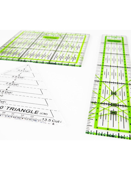 Reglas de costura acrílicas Craft County - Paquete 3 piezas Reglas de costura acrílicas Craft County - Paquete 3 piezas