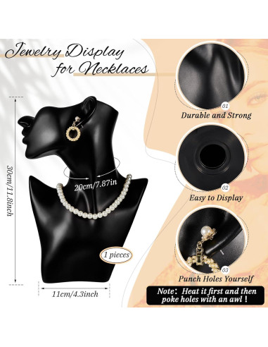 Conjunto de Exhibición de Joyería Kigley 3 Piezas Negro