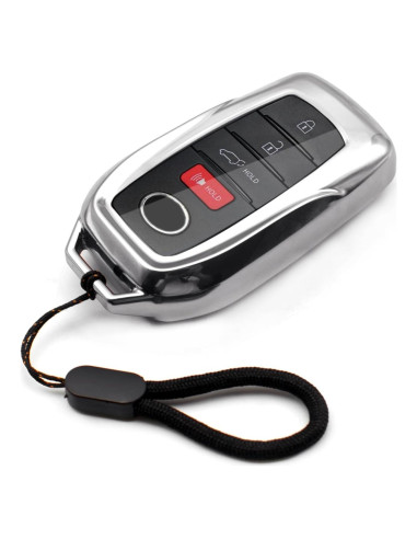 Funda de Llave TPU MECHCOS Plata para Toyota 6 Botones