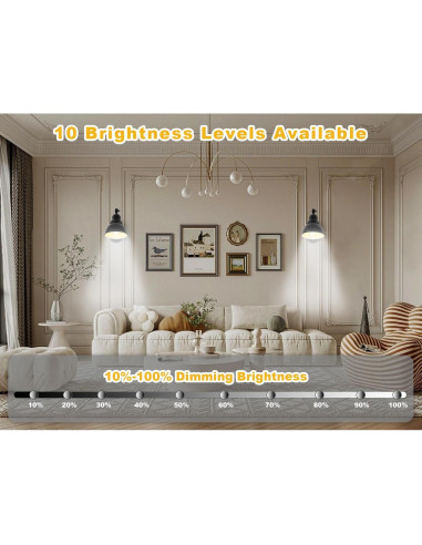 Juego de Apliques de Pared Inalámbricos GOODATE Negro