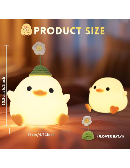 Luz Nocturna Pato Dodo LED Recargable USB 13cm Silicona Luz Nocturna Pato Dodo LED Recargable USB 13cm Silicona