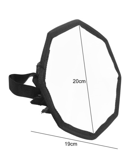 Softbox Octagonal 20cm Leadigol para Flash Externo - Difusor Negro Softbox Octagonal 20cm Leadigol para Flash Externo - Difusor Negro