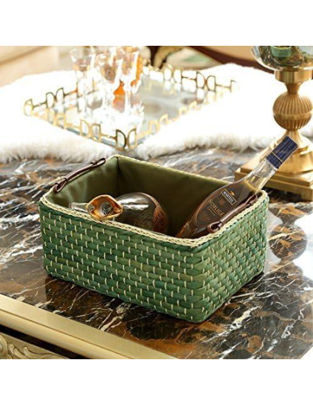 Caja de Almacenamiento Pequeña KINGWILLOW Verde 32x22x14 cm Caja de Almacenamiento Pequeña KINGWILLOW Verde 32x22x14 cm
