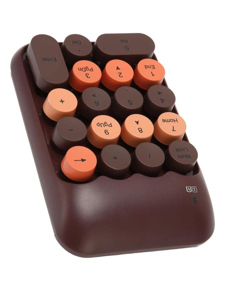 Teclado Numérico Inalámbrico Estink 18 Teclas Vintage Café Teclado Numérico Inalámbrico Estink 18 Teclas Vintage Café