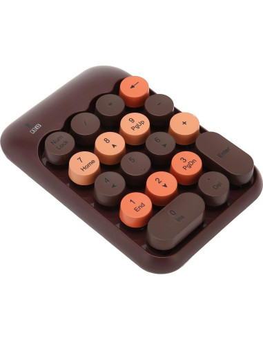 Teclado Numérico Inalámbrico Estink 18 Teclas Vintage Café