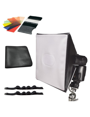 Kit de Iluminación SoftBox LumiQuest LQ-132 con 9 Geles