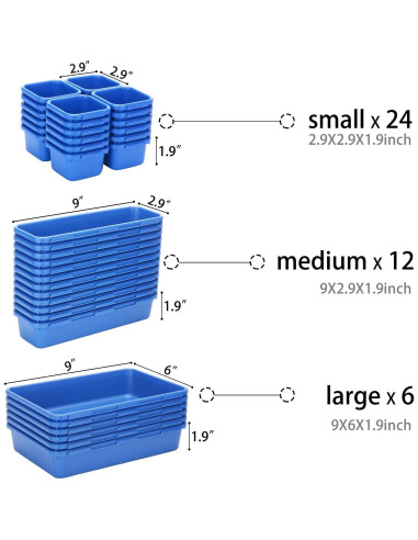 Organizador de Herramientas KeFanta 42 Pack Ajustable Azul