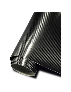 Vinilo de Fibra de Carbono Negra XINXINVibe 0.3m x 1.5m para Automóvil