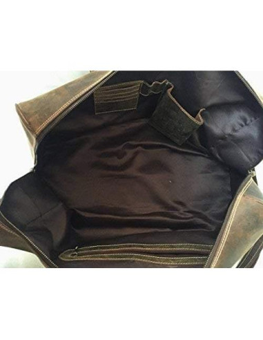 Bolsa de Viaje Duffle KomalC 61cm Cuero Vintage Unisex