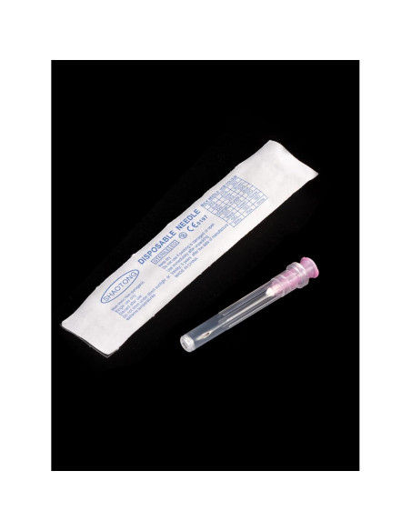Agujas estériles desechables 100Pack SHAOTONG 18G 3.81CM Agujas estériles desechables 100Pack SHAOTONG 18G 3.81CM