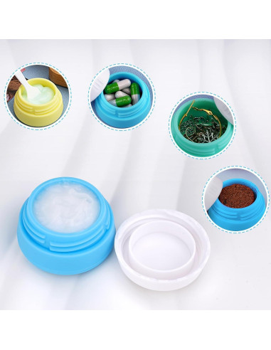 Contenedores de Viaje Silicona Kitchen GIMS 6 Pcs 20ml Aprobados TSA