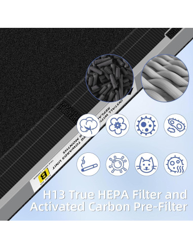 Filtros HEPA H13 y Pre-Carbón Pulluty FLT4825SM para Purificadores
