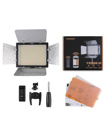 Luz de Video LED YONGNUO YN300 III con Control Remoto y Temperatura Ajustable 3200K-5600K Luz de Video LED YONGNUO YN300 III con Control Remoto y Temperatura Ajustable 3200K-5600K