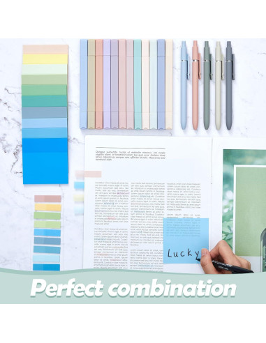 Kit de Anotación Jutom 38 Pcs con Marcadores y Notas Adhesivas