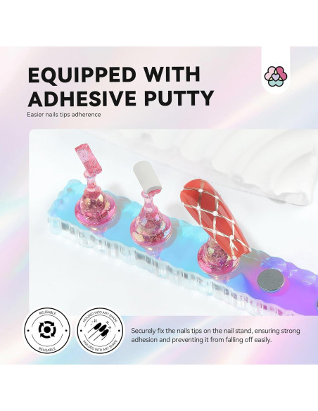 Soporte de Uñas Saviland Magnético 3 Pcs para Uñas Postizas Soporte de Uñas Saviland Magnético 3 Pcs para Uñas Postizas