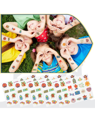 Tatuajes Temporales Religiosos Brillantes Landhoow 240 Pcs