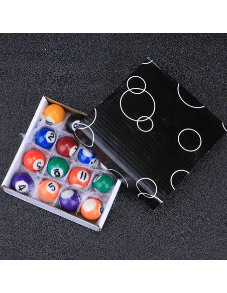 Conjunto de Mini Bolas de Billar Feamos 16 Piezas 25/32/38 mm Conjunto de Mini Bolas de Billar Feamos 16 Piezas 25/32/38 mm