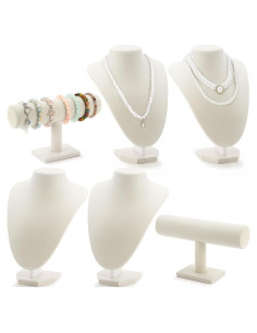 Juego de exhibición de joyería Huquary 6 piezas beige