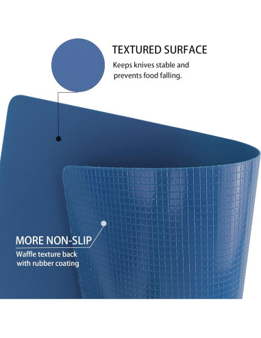 Tablas de Cortar ZVP Antideslizantes 8 Piezas Azul Gradiente