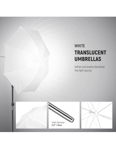 Kit de Iluminación Fotográfica NEEWER NK501 400W con Paraguas