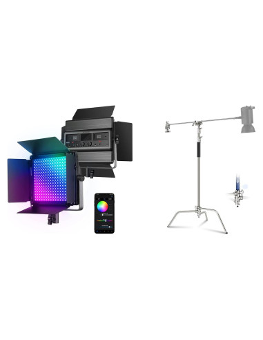 Panel de Luz LED RGB NEEWER 60W con Control APP y Soporte C