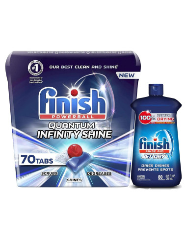 Finish Quantum Infinity Shine - 70 Tabletas - Detergente para Lavavajillas 240g