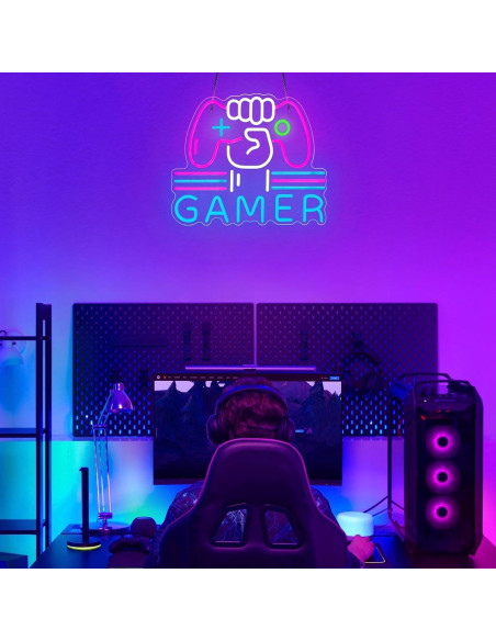 Luz de Neón LED Gamer ReyeeInc 39.1x32 cm Regulable USB Luz de Neón LED Gamer ReyeeInc 39.1x32 cm Regulable USB