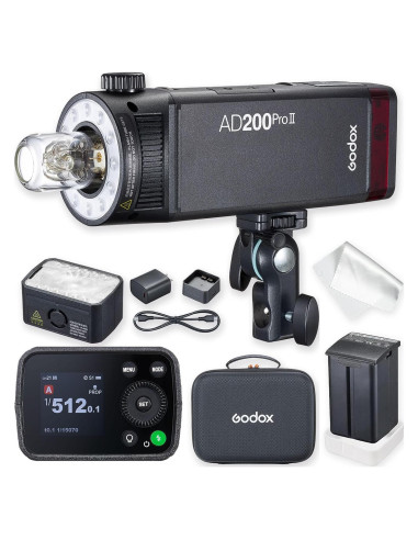 Flash Godox AD200 Pro II con Luz LED Bicolor y Control Preciso