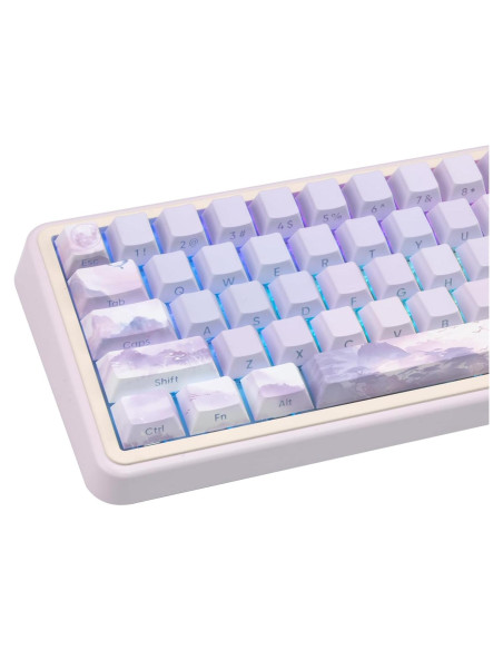 Juego de 130 Teclas PBT Retroiluminadas Moradas TIMSEKER Juego de 130 Teclas PBT Retroiluminadas Moradas TIMSEKER