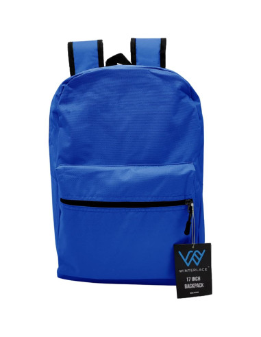 Paquete de 48 mochilas de 43 cm con cremallera - Colores surtidos