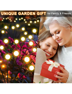 Luces de Jardín Solares NBQQ 2 Paquete 16 LED Impermeables 2