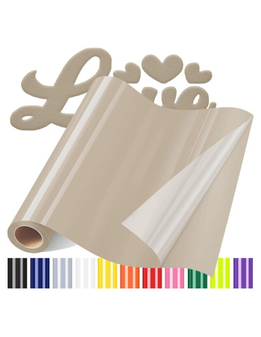 Vinilo de Transferencia de Calor 3D Puff Yikda 1.83m Beige