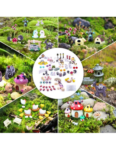Kit de Miniaturas de Jardín de Hadas Dracarys 100 Piezas