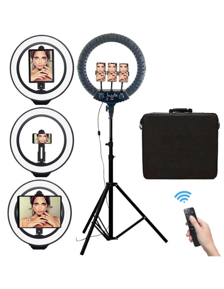 Anillo de Luz LED Socialite 45 cm Bi Color con Soporte y Control Remoto Anillo de Luz LED Socialite 45 cm Bi Color con Soporte y Control Remoto