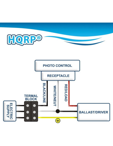 Sensor de Luz Térmico HQRP Fotocélula 120V 1800W para Exterior