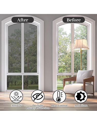 Película de Ventana Privada Bloss 45x200cm Negro-Plata