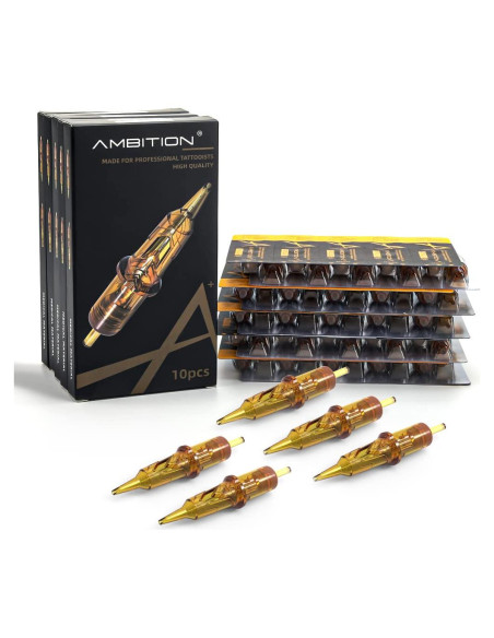 Cartuchos de Agujas de Tatuaje Ambition Glory 1RL 50pcs 0.3mm Cartuchos de Agujas de Tatuaje Ambition Glory 1RL 50pcs 0.3mm