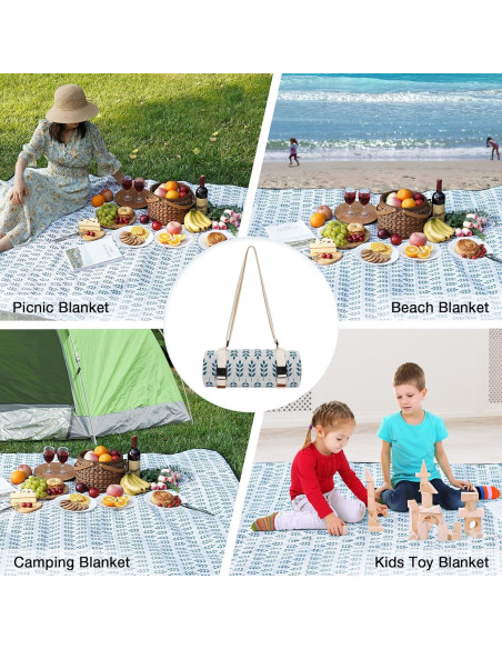 Manta de Picnic Impermeable WILLOW WEAVE 200x145 cm Azul Manta de Picnic Impermeable WILLOW WEAVE 200x145 cm Azul