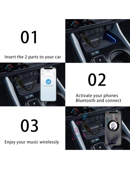 Adaptador AUX Bluetooth 5.0 Xingbaichen Receptor Inalámbrico Adaptador AUX Bluetooth 5.0 Xingbaichen Receptor Inalámbrico