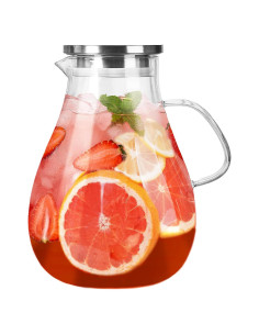 Jarra de Vidrio con Tapa Liuruiyu 3.78L Boca Ancha